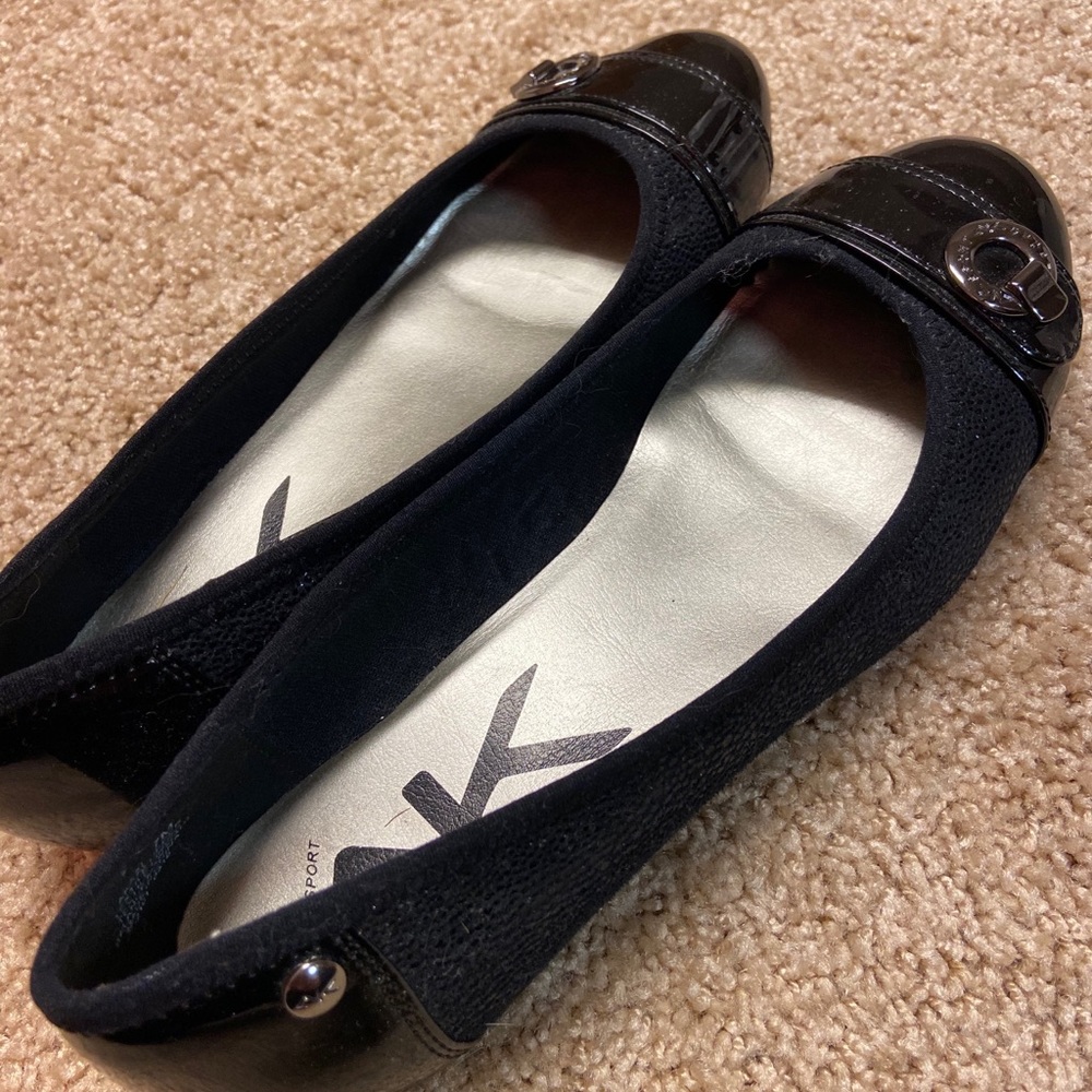 Anne E.Klein Sport Black Flats